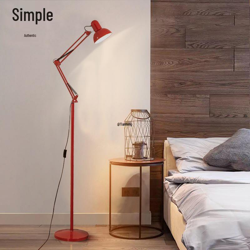 Nordic Remote-Control Long Arm Floor Lamp with Eye Protection