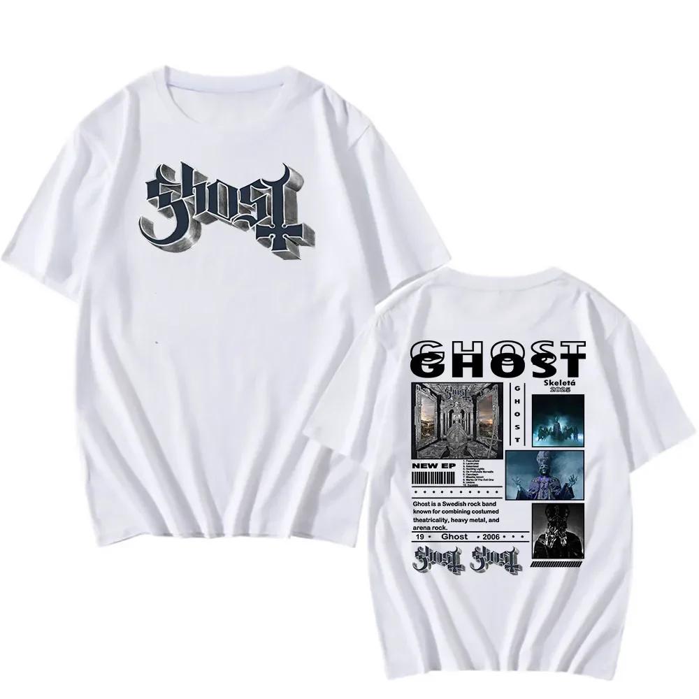 Skeletá Album 2025 Men Women T-shirts Ghost Band Satanized Cotton Tshirt Heavy Mental Fashion Summer T Shirt Grunge Hip Hop Tees