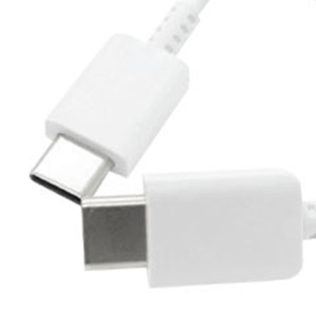 Type C to Type C Cable PD Fast Charging Flexible Type C Data Cord for Android for Note 10 Phone 3.3ft White