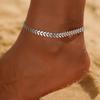 Stainless Steel Anklets Minimalist Popular Design Adjustable link Chain Non-fade For Women Everyday Wear Length 21cm+5cm