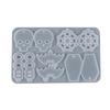 Halloween Earrings Pendants Silicone Mold Skull Pendant Epoxy Resin Molds for DIY Epoxy Resin Crafts Jewelry Making Accessories