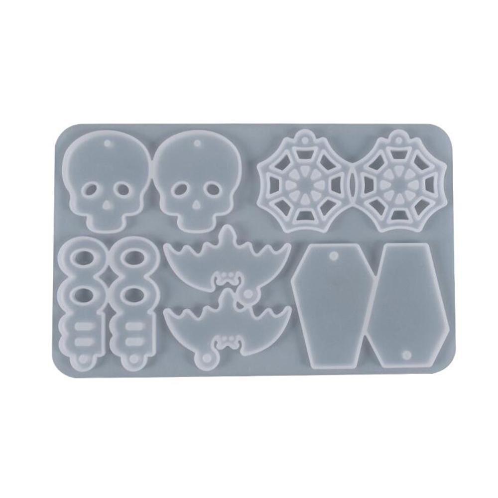 Halloween Earrings Pendants Silicone Mold Skull Pendant Epoxy Resin Molds for DIY Epoxy Resin Crafts Jewelry Making Accessories