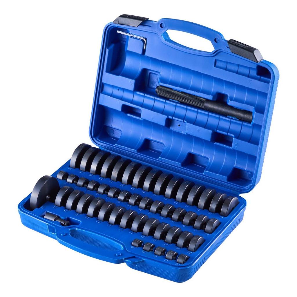 Bearing Press Kit, 52+16 Pcs, 2 in 1 Bushing Driver Tool & Bearing Press Kit, Race and Seal Driver Set with 49 Bushings, 10 Collets, Slide Hammer,