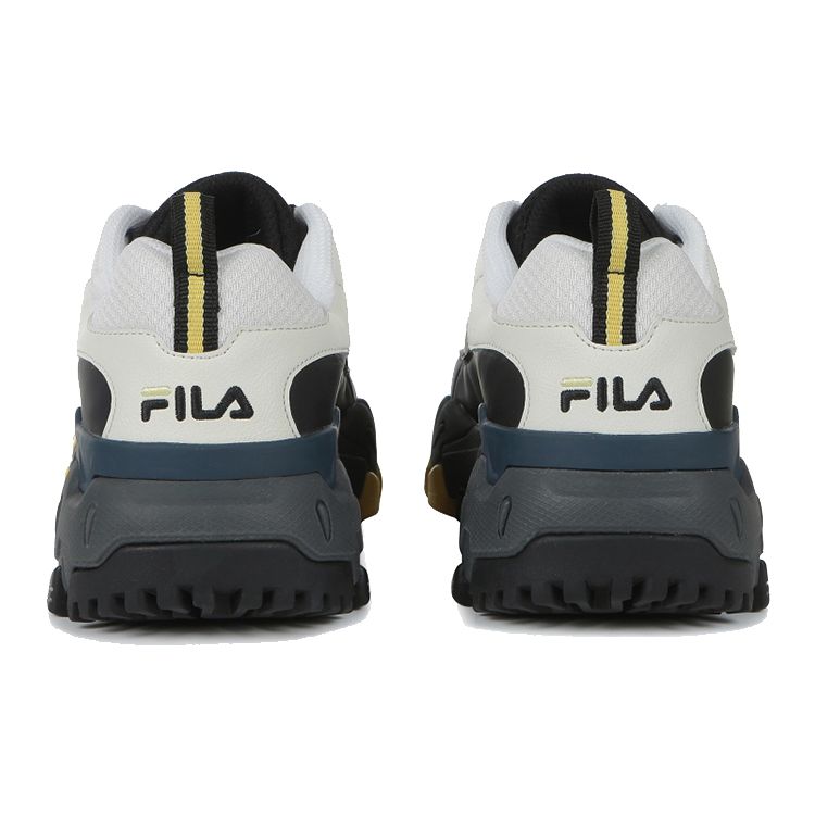 Fila Raid Row 2000 Fabric Synthetic Leather Comfortable Fashion Low-Top Dad Shoes Unisex Sneaker White Black 1JM01262D_978