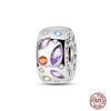 Charms Beads 925 Sterling Copper Pink Butterfly Luminous Firefly Chameleon Heart Charm Fit Original Bracelet DIY Holiday Zircon
