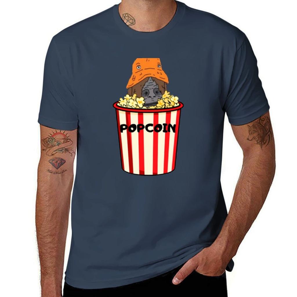 Sassy Popcoin Bucket Active Tshirt Big Size Crew Neck Tshirt