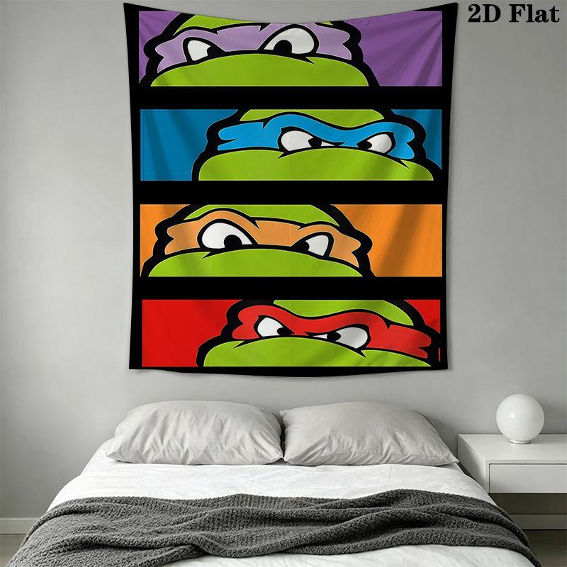 Mutant Turtles Urban Warriors Tapestry Wallmounted Fashion Print Homestay Soft Decoration Tapestry Christmas Gift Work Of Art