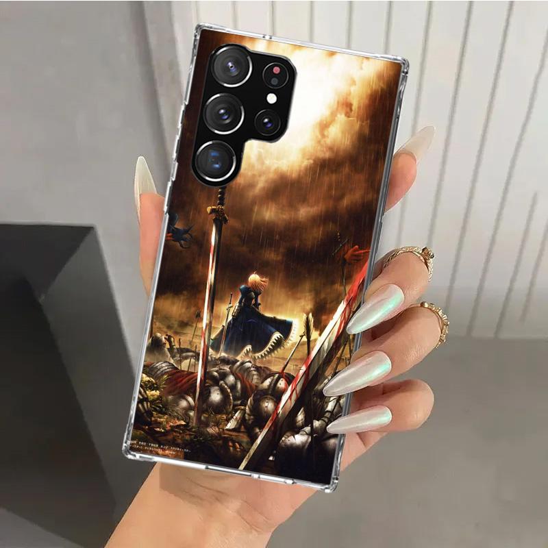 Fate Zero Stay Night Saber Phone Case for Samsung Galaxy S26 S24 S23 Ultra S25 Edge S22 S21 Plus S20 FE + Soft Print Shell Funda