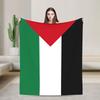Classic Palestine Black White Keffiyeh Square Print Blanket Flannel Throw Blanket For Couch Chair Sofa Bed Super Warm Bedspread