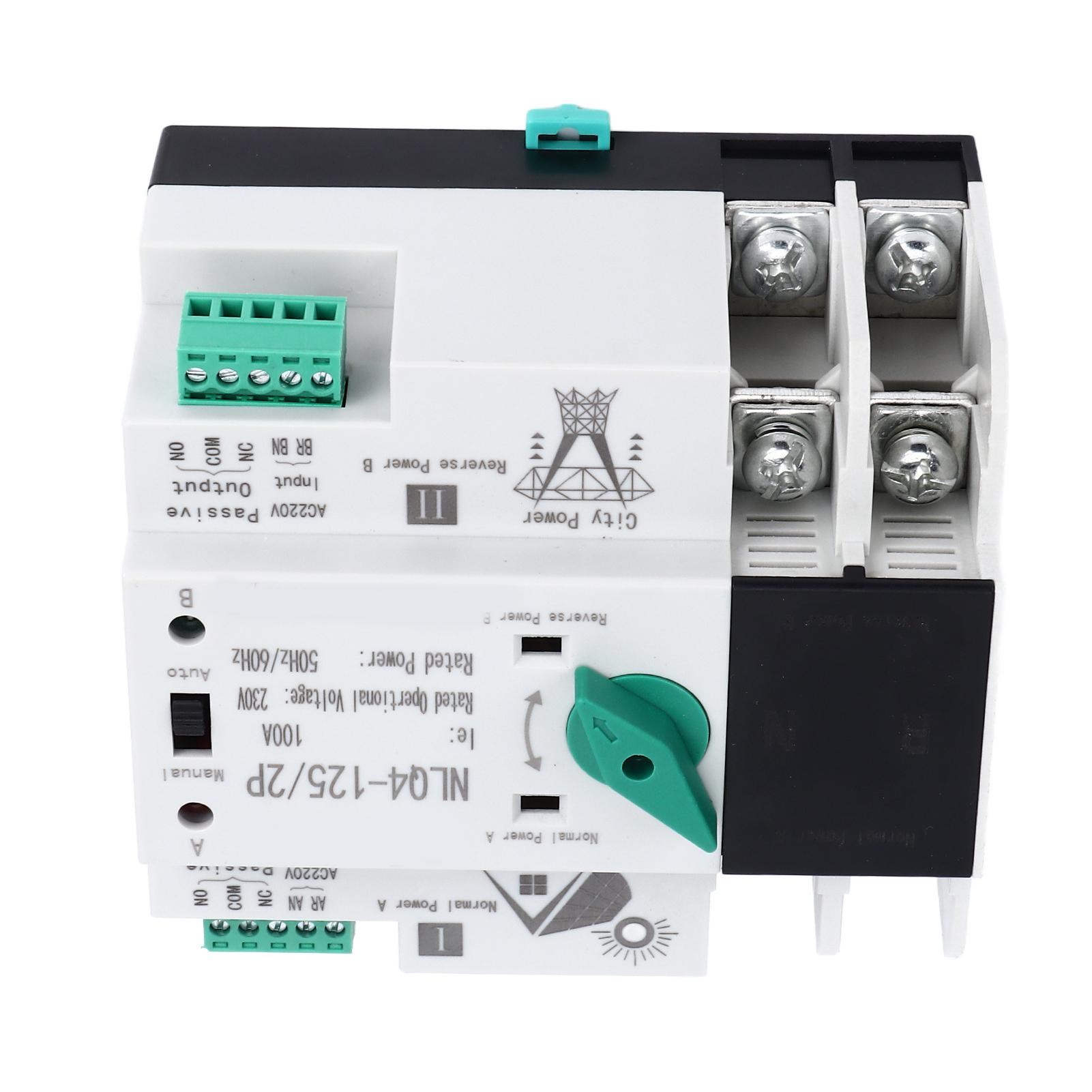 

Автоматичний перемикач подвійного живлення 230 В змінного струму 100 A для домашнього заводу