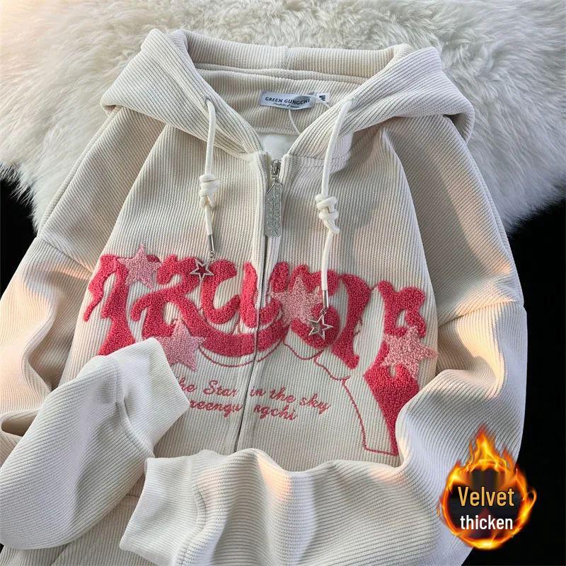 Men's Vintage Fleece-Lined Corduroy Hooded Cardigan