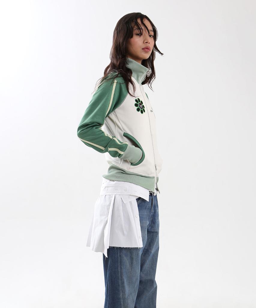 Nyuje Shirt-Shaped Wrap Skirt (White)