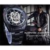 Forsining Men Fashion Hollow Luminous Waterproof Skull Mechanical Watch
