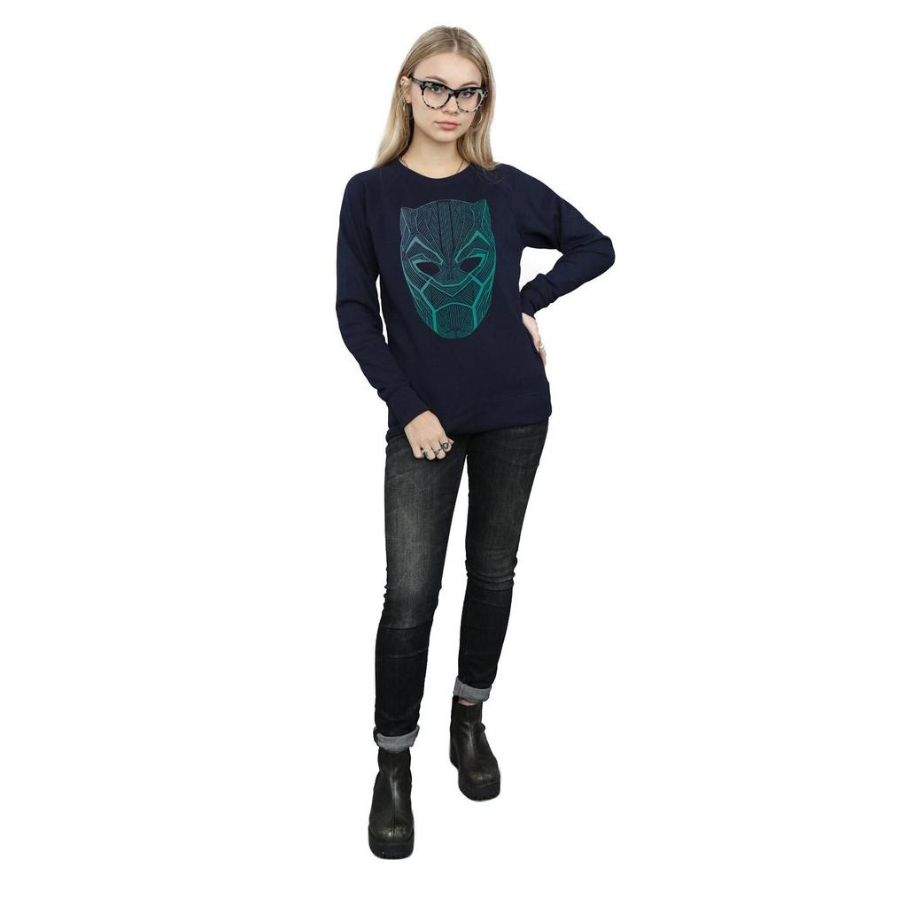 Marvel Womens/Ladies Black Panther Tribal Mask Sweatshirt