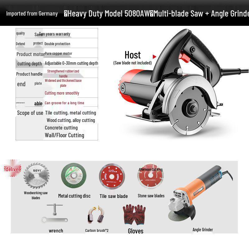 Multi-functional Electric Saw: Universal Tile Cutter & Woodworking Tool 