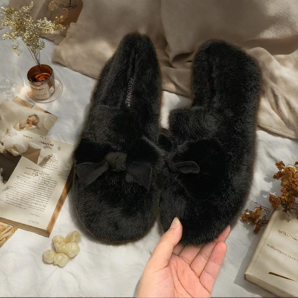 Mao Mao Shoes Winter New Plush Thickened Doudou Shoes Fairy Wind Warm Cotton Ladyshoes