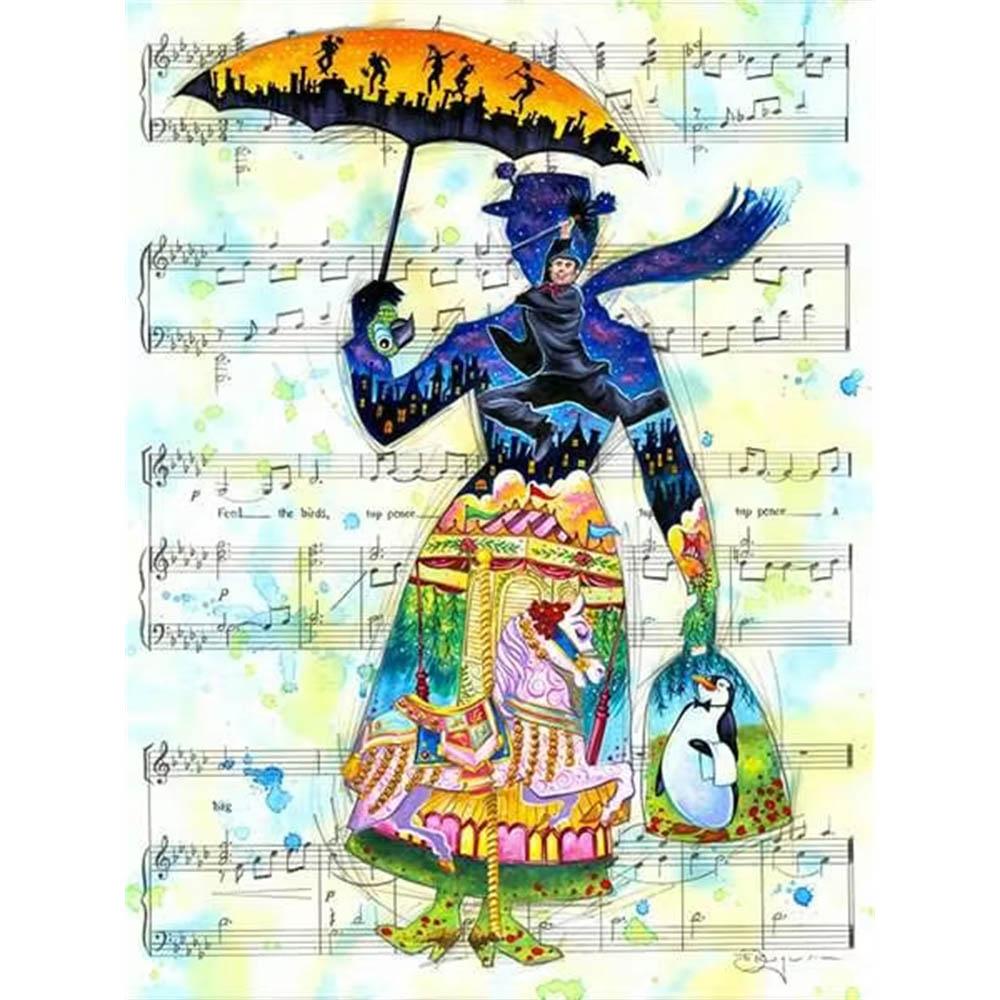 Disney Classic Princess Collection Q Version 5D Diamond Painting Full of Diamonds DIY Handmade Diamond Painting Cartoon Decorative Painting Kit