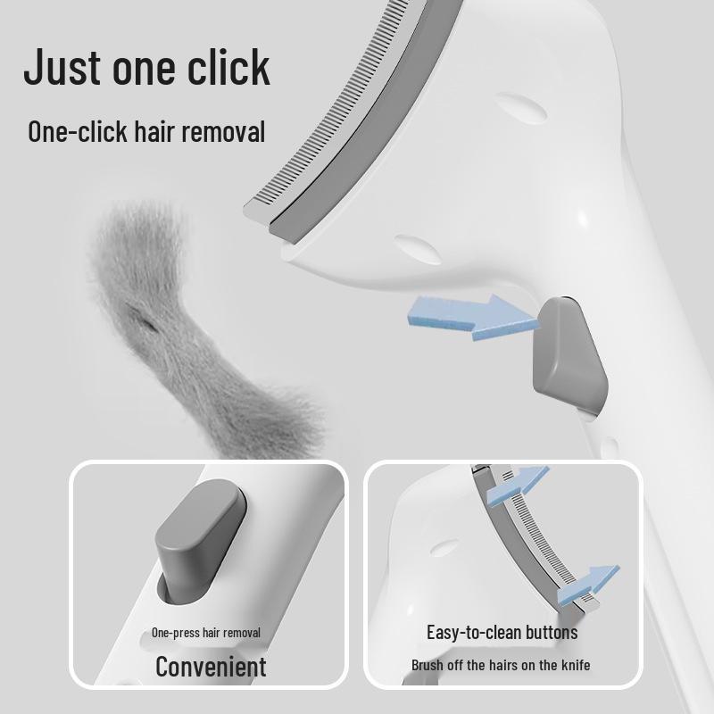 Pet Hair Removal Comb: Thinning, Detangling & Ejecting for Cats & Dogs