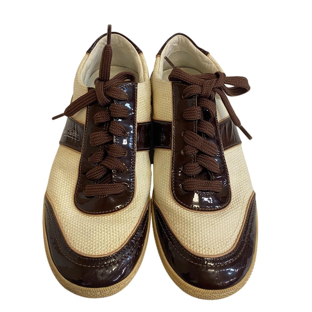Louis Vuitton Patent Leather Sneakers Brown Patent Leather Women Used