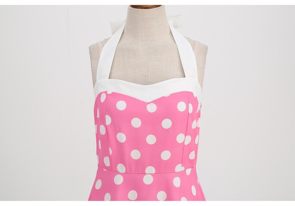 Retro Hepburn-Style Polka Dot Swing Dress