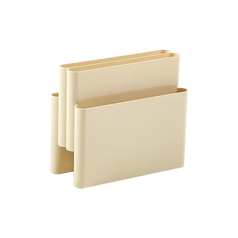 Nordic Storage Holder Stand Magazine Rack ABS Plastic PC Clear Vintage Four Pockets for Living Room