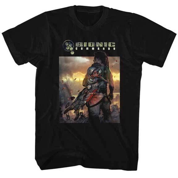 Bionic Commando The World Burns X Box NES Video Game Men s T Shirt Gamer Merch M