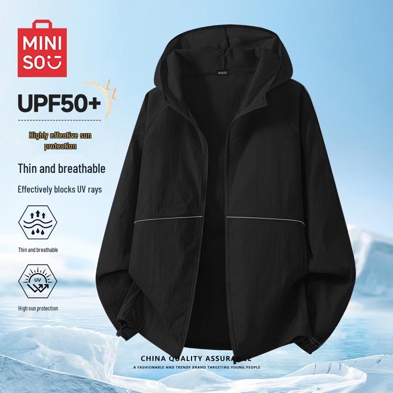 MINISO Men s Hooded Lightweight UPF50+ Sun Protection Jacket 2XL