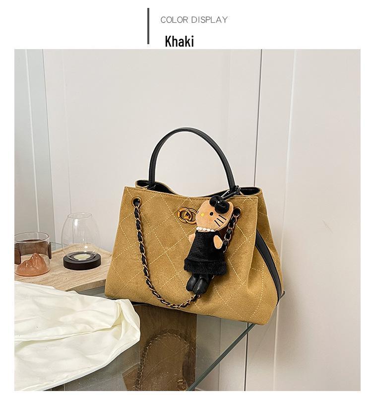 Handheld Frosted Chain Bag for Women - 2025 Large-Capacity Shoulder Crossbody with High-End Style