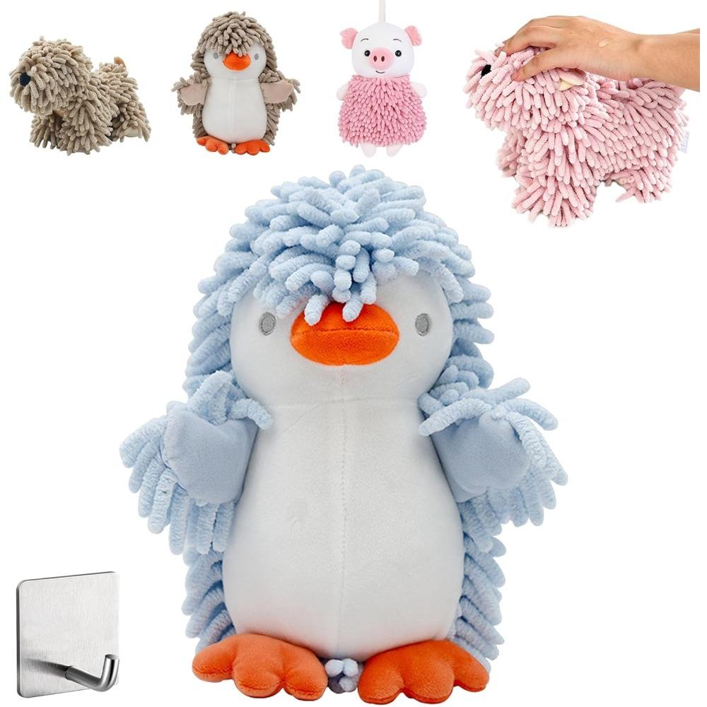 Ultra-fine Fiber Animal-shaped Towel - 2027 New Puppy-shaped Hand Towel, Super Absorbent Pom-pom Towel Dog - Fun Hand Towel with Hanging Ring and Hook