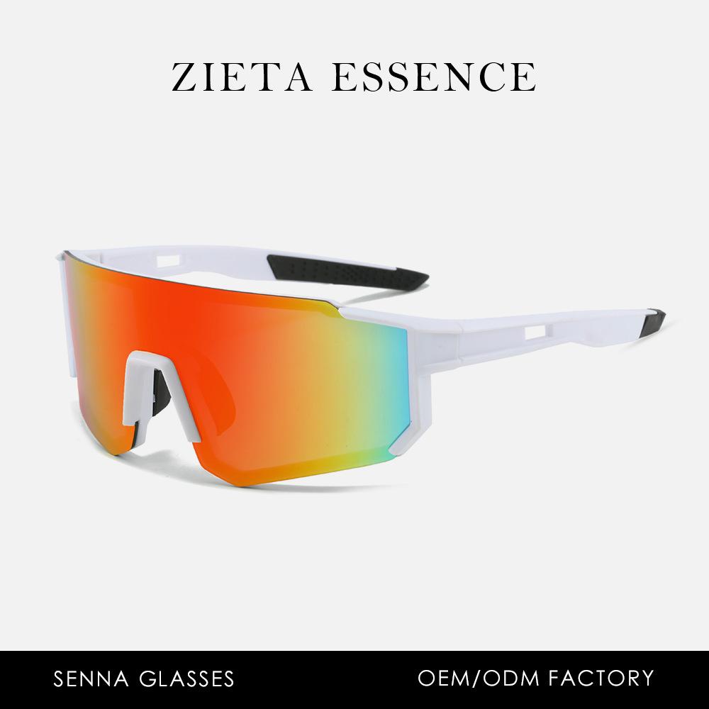 Outdoor Riding Half-Frame One-Piece Colorful Sunglasses Windproof Neutral Punk Mountaineering Sunglasses For Men And Women