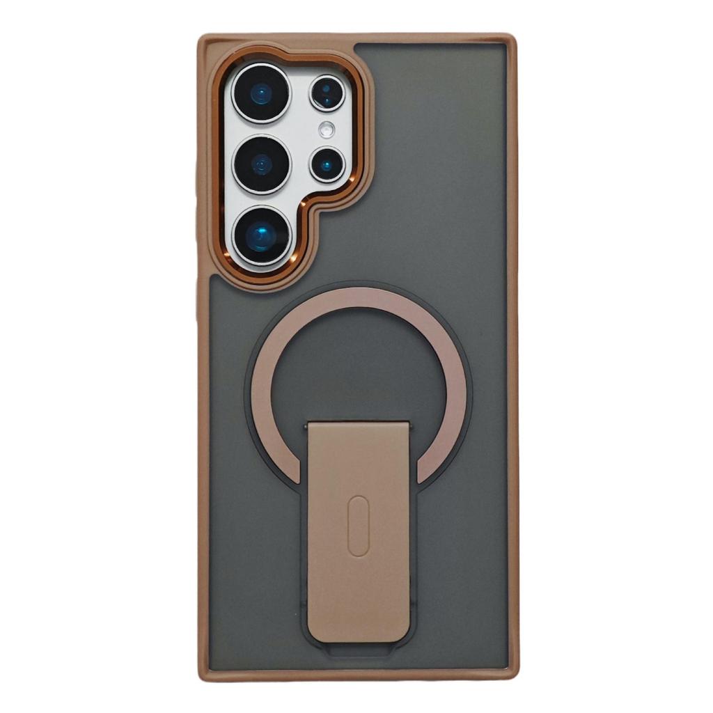 Samsung S26 Ultra Magnetic Phone Case with Invisible Desktop Stand & S25 Plus Frosted Sticker