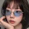 Women's sunglasses, men's and women's fashion frameless sunglasses, metal sunglasses