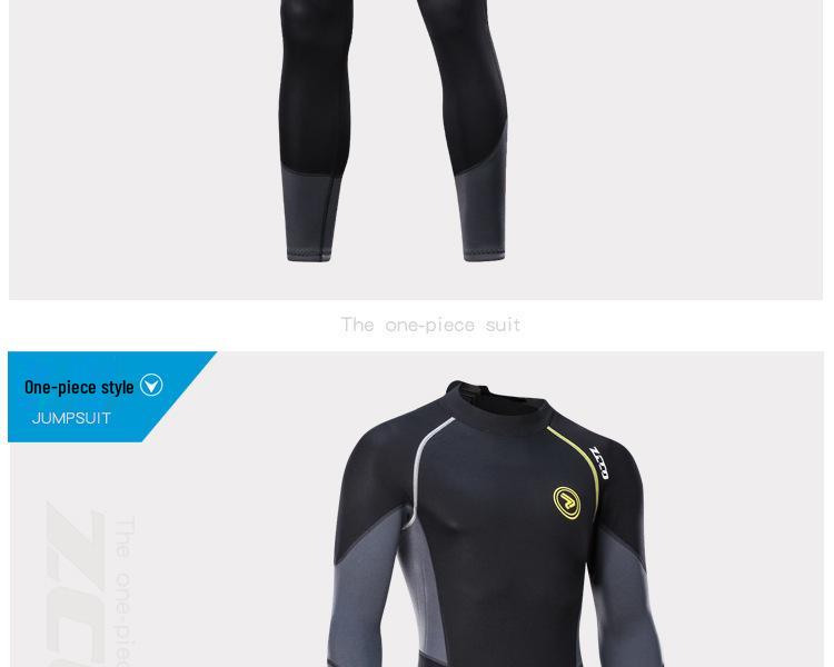 ZCCO Men's 1.5mm Wetsuit: Sun-Protection Surf & Snorkel Suit for Winter Warmth and Jellyfish Defense