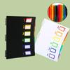 6 Pockets Expandable Document Folder Letter Size File Organiser with Removable Pages Colorful Numbered Label Window