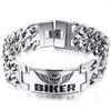 Cool 22MM Width316L Stainless Steel Chain Bracelet for Men Gothic Punk Skull Skeleton Jewelry Biker 21/23/25CM