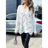 Ladies' New Versatile Work Four Seasons Leisure Daily Sexy Beautiful Loose Top Long Sleeve T-Shirt