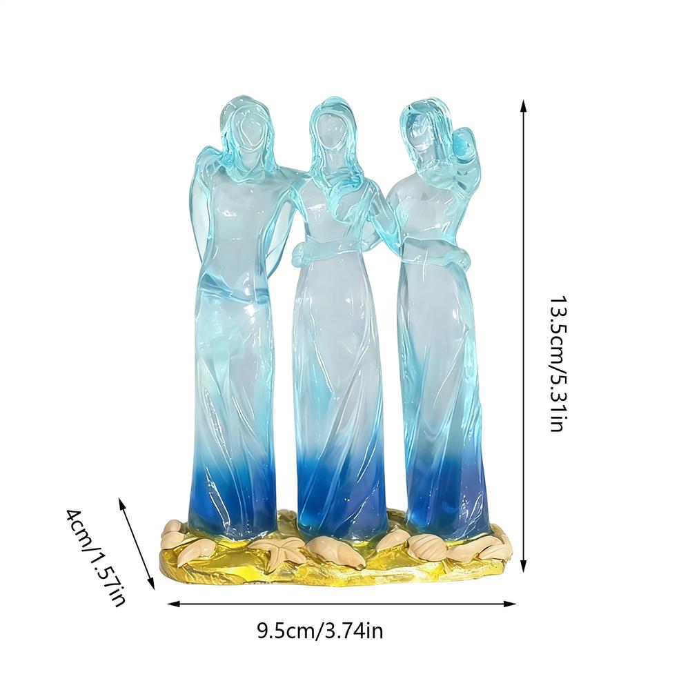 Sister Figurines Resin Collectible Friendships Sisters Sculpture For Female Women Birthday Christmas Mothers Day Indoor