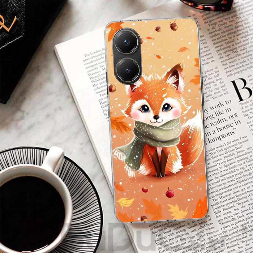 Animal Fox Cover For Xiaomi Poco X7 X6 X5 Pro X3 Nfc F7 Ultra Phone Case F6 F5 X4 F4 Gt F3 M6 M5S M4 M3 Print Shell Poco X7 X6 X