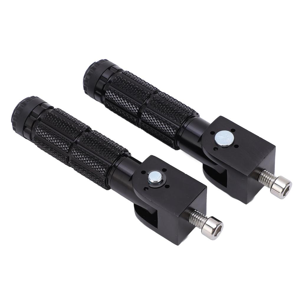 1 Pair Universal Motorcycle Footrests Rear Set Footpegs with 8mm Mounting Bolts Replacement for Aprilla