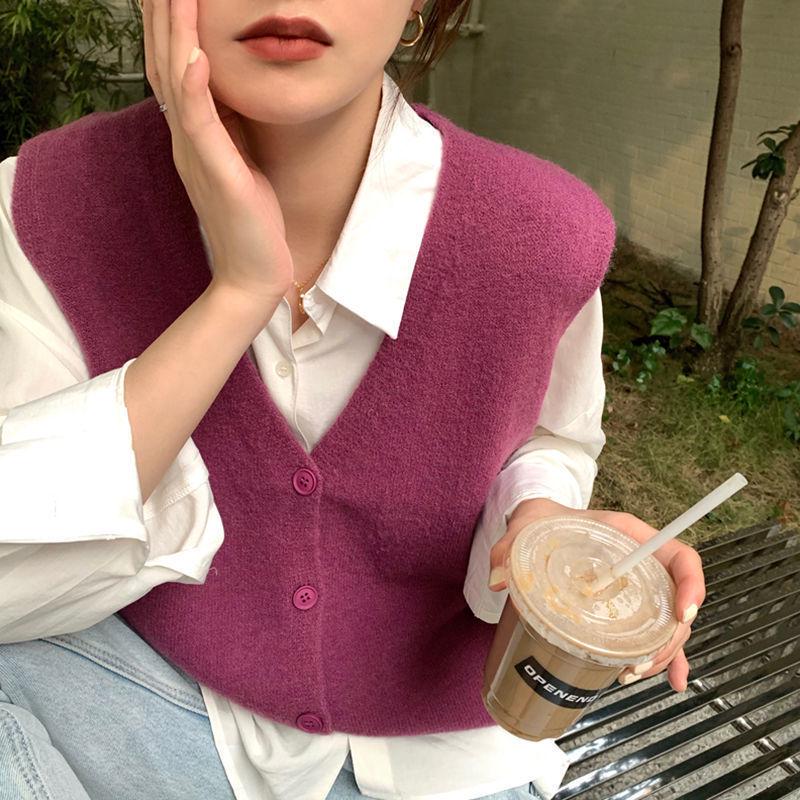 Damen Hong Kong Style Retro Kapuzenjacke – Lockere, modische Strickpullover Jacke