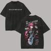 Bocchi the Rock Neues Modell Gewaschenes T-Shirt Persönlichkeitskleidung Ganzjahreskleidung Unisex Vintage Streetwear Trendig Baumwolle weich