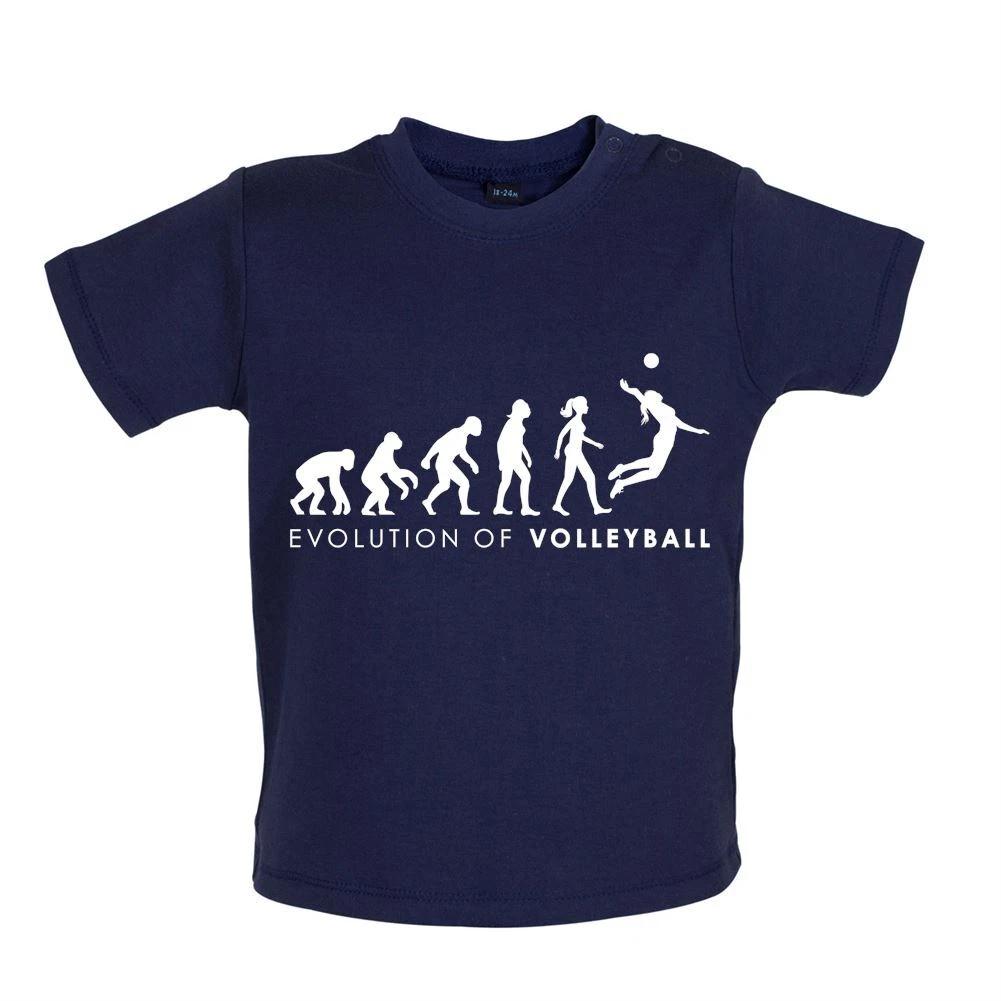 Evolution Of Woman Volleyball - Baby T-Shirt / Babygrow - Volley Ball Player 100