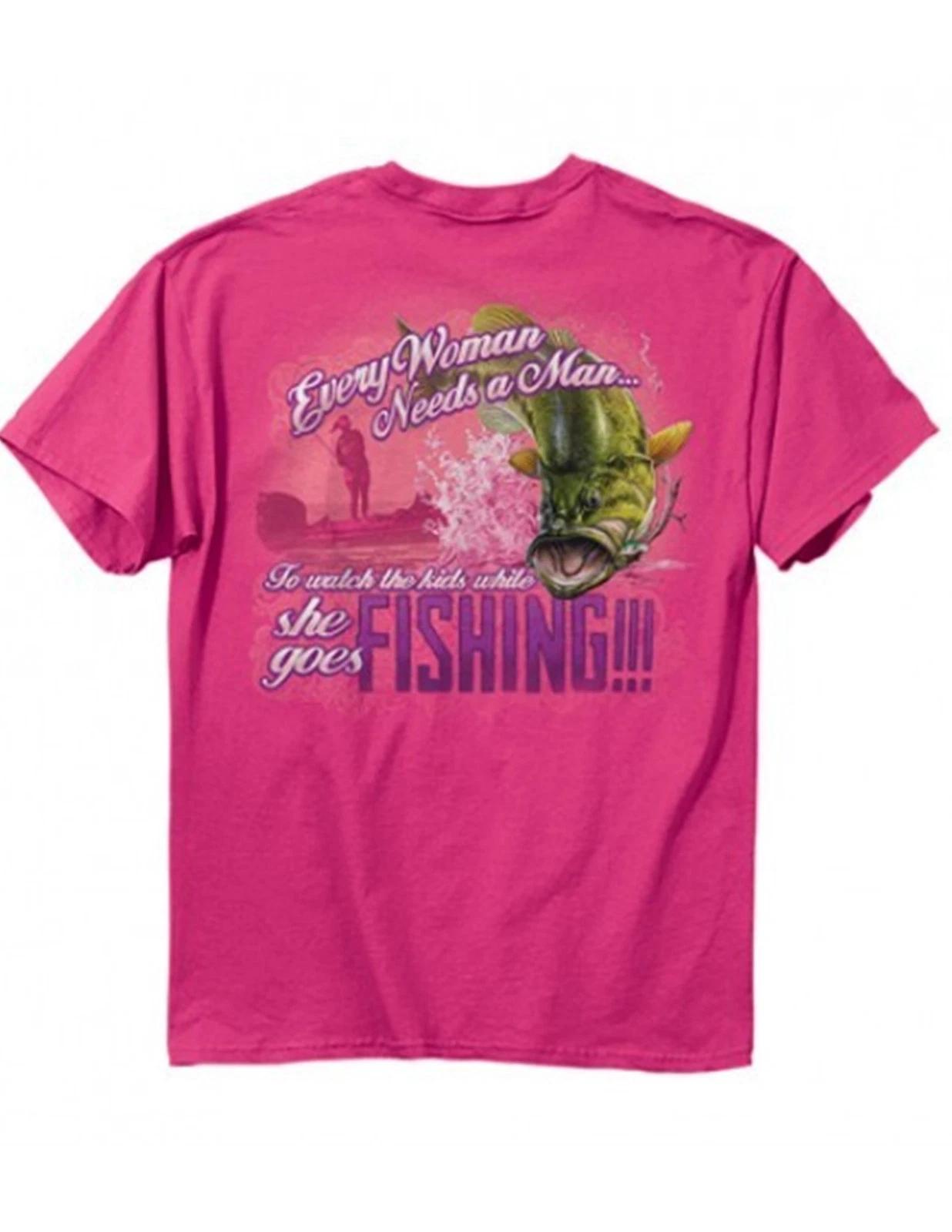Buckwear Ladies Every Woman needs a Men Tee T shirt Fishing Shirt S