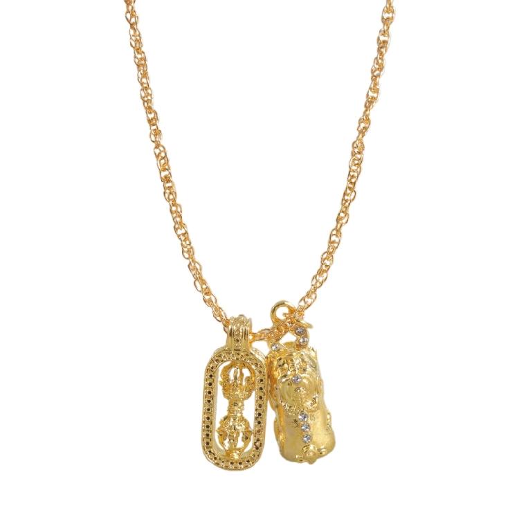 

Fashion Luck Charm Pendant Necklace Neck Jewelry Delicate Engraving Modern Necklace for Youthful Couple or Close Friend 1