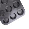 Mold Cup Cakes Non Stick Ptfe Coating Round 12 Holes Cake Making Tray For Home Kitchen