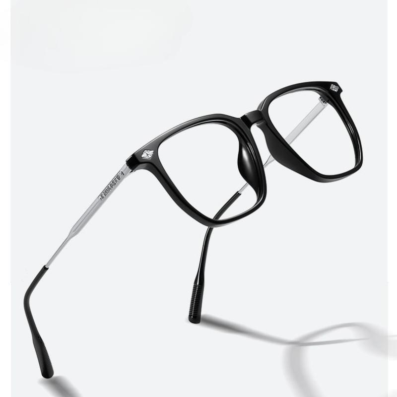 Anti Blue Light Glasses Men Business Square Myopia Prescription Eyeglasses for Women Large Frame Optical Eyewear