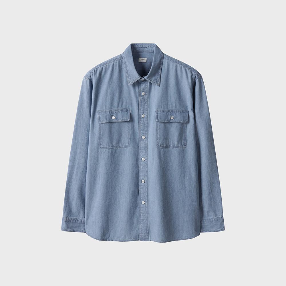 TOPTEN Men'S) Chambray Work Shirt_Msf2Wc1001