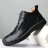 Autumn Men Ankle Boots Designer Sneaker Men Casual Shoes Round Toe Cowboy Boots Leather Men Motorcycle Boots Plus Size 38-48