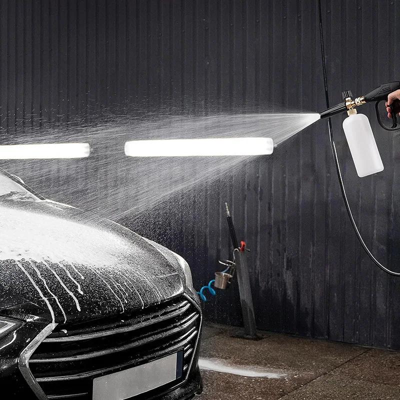 High-Pressure Car Wash Water Gun,5-Color Nozzle,kettle,Fan-Shaped Cylindrical Head Car Washing Gun No Power Needed