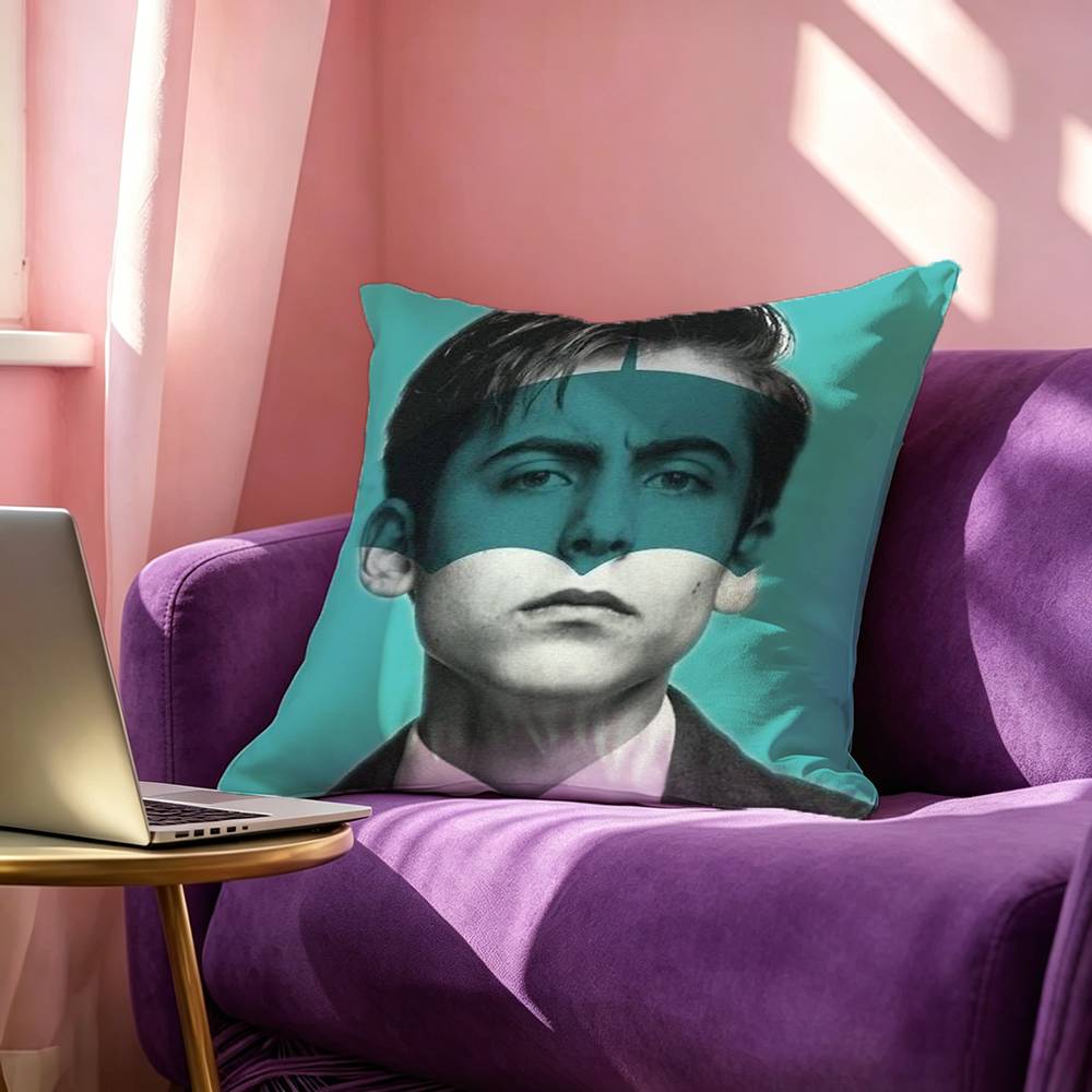 Aidan Gallagher Square DoubleSided printed Pillow Case Bedroom Bedside Pillow Sofa Cushion Cover